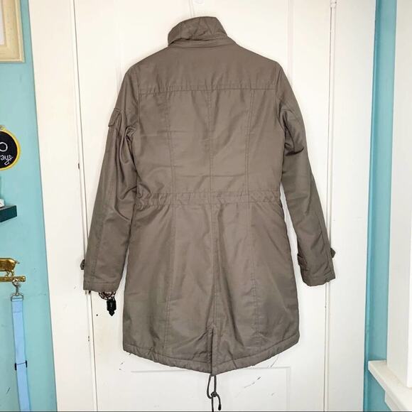 Laundry Shelli Segal Rain Parka Military Style Utility Jacket High Neck Small S - Picture 13 of 13
